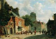 unknow artist European city landscape, street landsacpe, construction, frontstore, building and architecture. 324 France oil painting reproduction